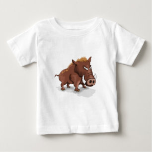 Cartoon funny humours wild brown hog baby T-Shirt