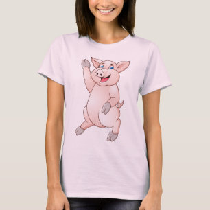Cartoon funny pig t-shirt