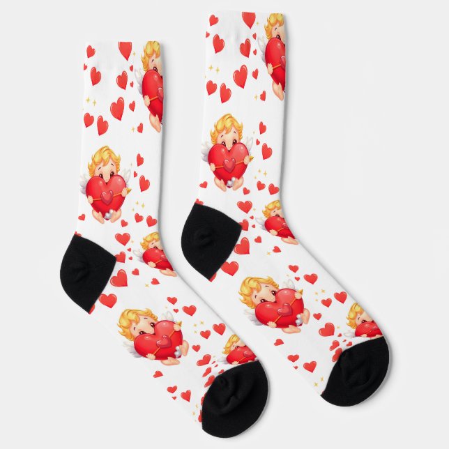 Cartoon funny playing angels for love you socks (Right)
