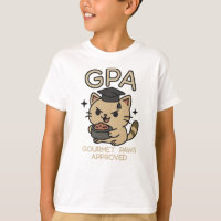 Cartoon Funny Scholar Cat Tuna Paws