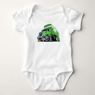 Cartoon garbage truck baby bodysuit