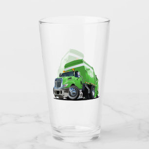 Cartoon garbage truck glass
