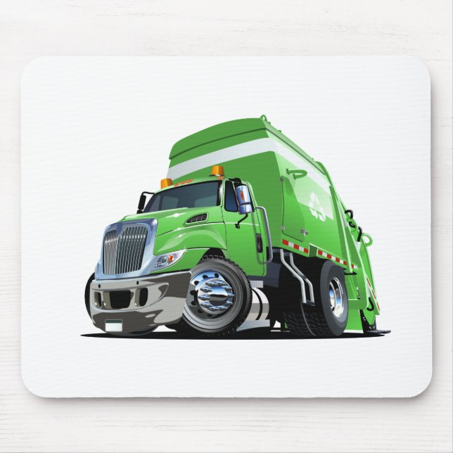 Cartoon garbage truck mouse pad (Front)