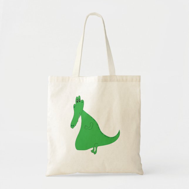 Cartoon Gator Tote Bag (Front)