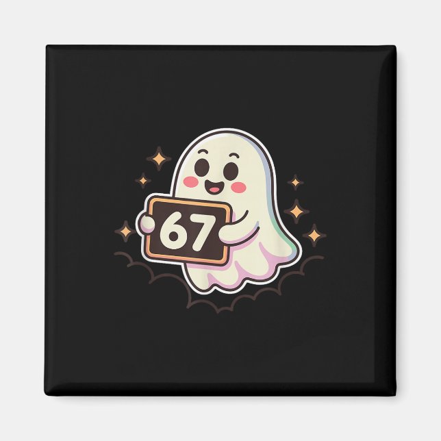 Cartoon Ghost 67 Meme  Magnet (Front)