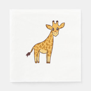 Cartoon Giraffe I Kids I Toddler Giraffe  Napkin