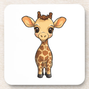 Cartoon giraffe illustration coaster