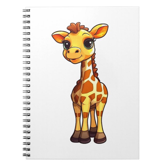 Cartoon giraffe illustration notebook (Front)
