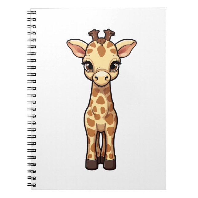 Cartoon giraffe illustration notebook (Front)