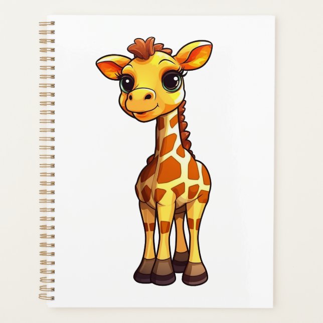 Cartoon giraffe illustration planner (Front)