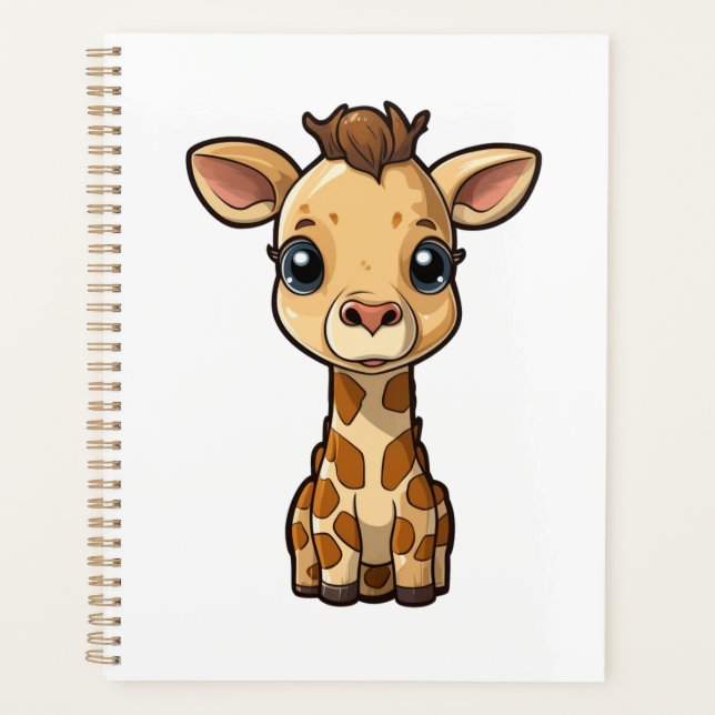 Cartoon giraffe illustration planner (Front)