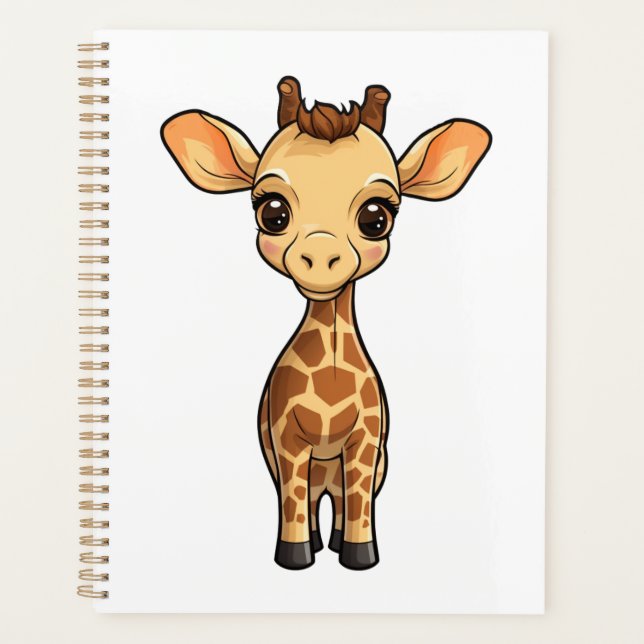 Cartoon giraffe illustration planner (Front)