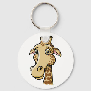 Cartoon Giraffe Key Ring