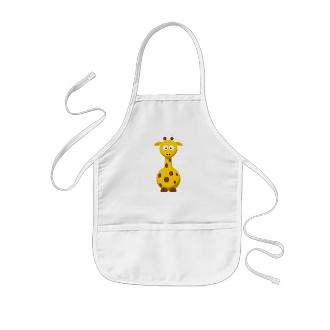 Cartoon Giraffe Kids Apron (Front)