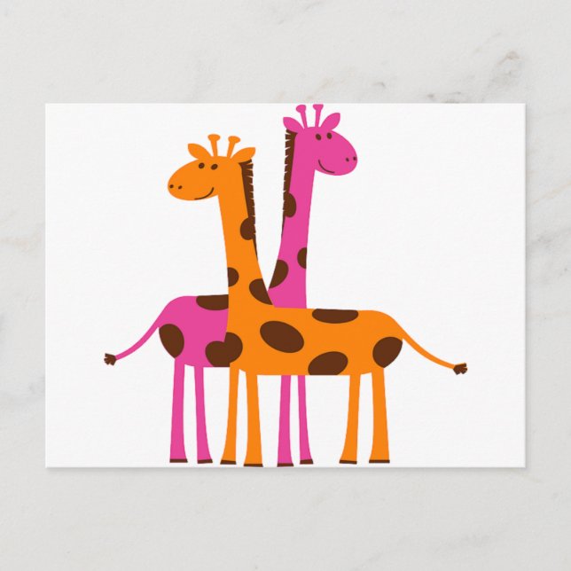 Cartoon Giraffe Postcard (Front)
