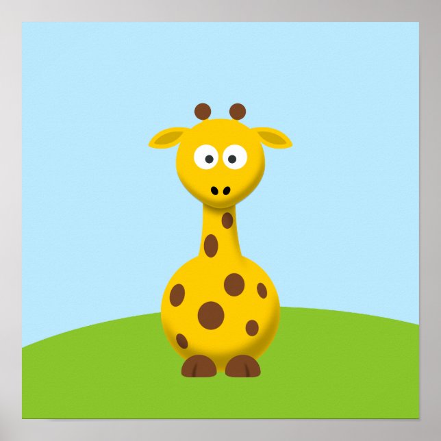 Cartoon Giraffe Poster (Front)