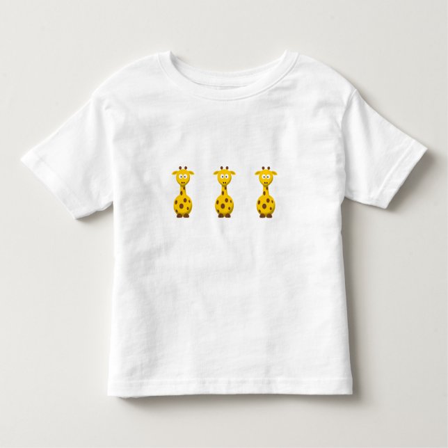 Cartoon Giraffe Toddler T-Shirt (Front)