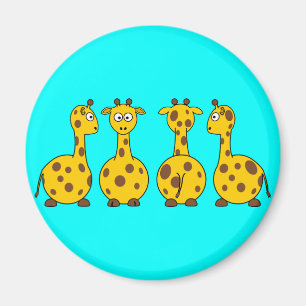 Cartoon Giraffes Magnet