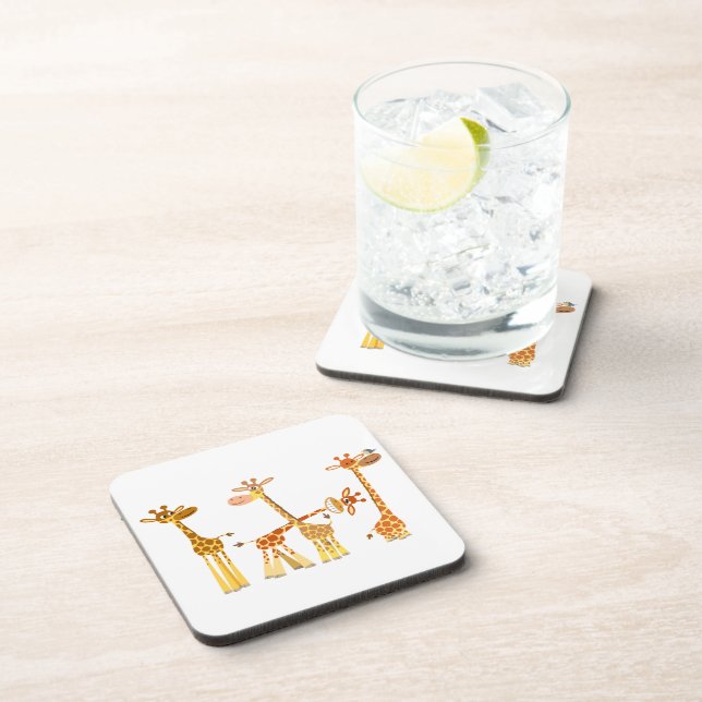 Cartoon Giraffes: The Herd Coasters Set (Right Side)