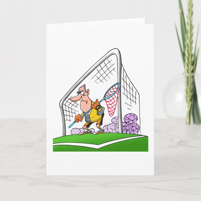 Cartoon Goalkeeper Greeting Cards (Creator Uploaded)