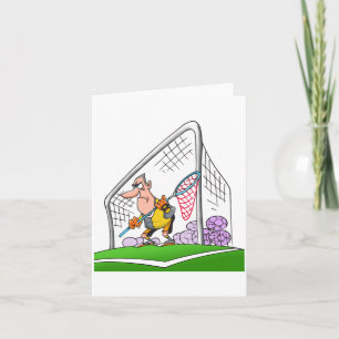 Cartoon Goalkeeper Note Cards