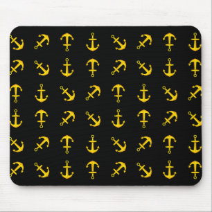 Cartoon Golden Boat Anchor Set Mouse Pad