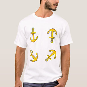 Cartoon Golden Boat Anchor Set T-Shirt