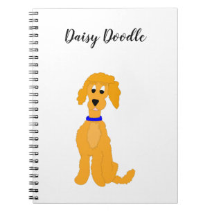 Cartoon golden Daisy Doodle Dog Notebook