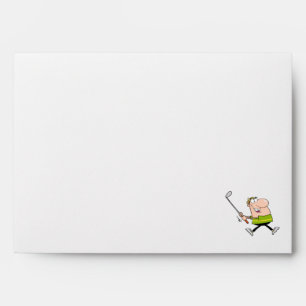 Cartoon Golfer design Envelopes