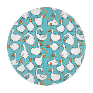 Cartoon Goose Funny Vintage Illustration Cutting Board