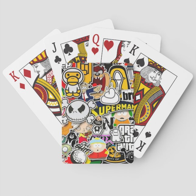  cartoon graffiti  playing cards (Back)