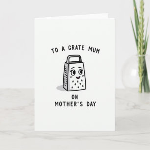 Cartoon Grater Mothers Day Card