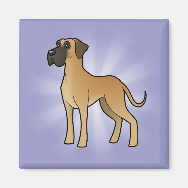 Cartoon Great Dane Magnet (Front)