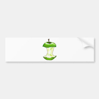 Cartoon Green Apple (Granny Smith) Apple Core Bumper Sticker