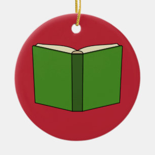 Cartoon Green Book Ceramic Ornament