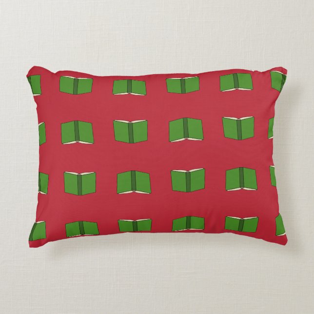 Cartoon Green Book Decorative Cushion (Front)