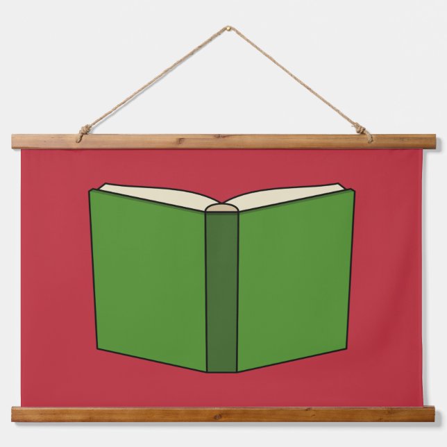 Cartoon Green Book Hanging Tapestry (Front)