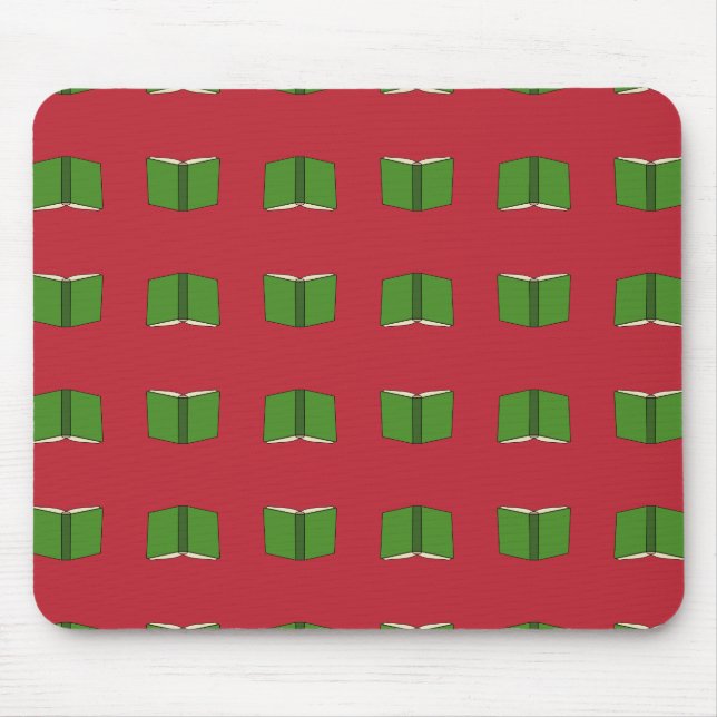 Cartoon Green Book Mouse Pad (Front)