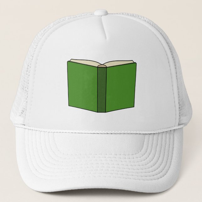 Cartoon Green Book Trucker Hat (Front)