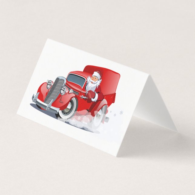 Cartoon greeting Christmas card (Front)