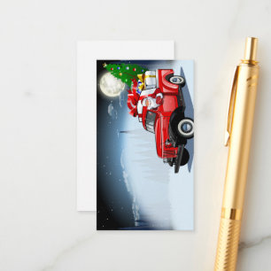 Cartoon greeting Christmas card