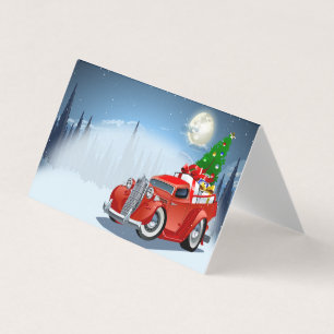 Cartoon greeting Christmas card