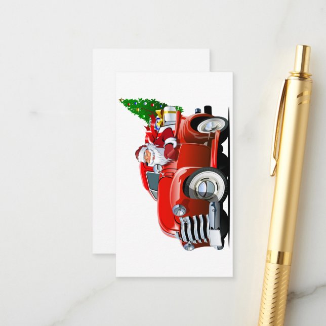 Cartoon greeting Christmas card (Front/Back In Situ)