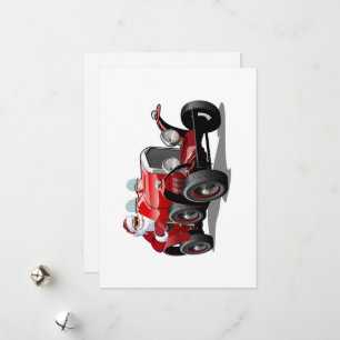 Cartoon greeting Christmas card