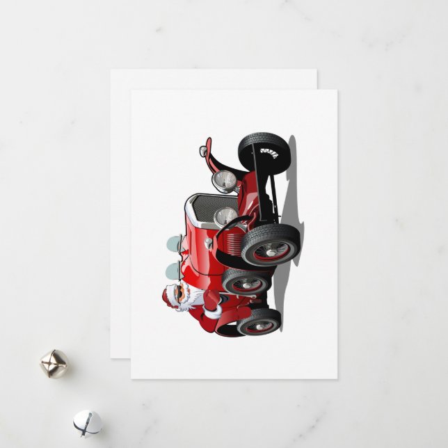Cartoon greeting Christmas card (Front/Back In Situ)