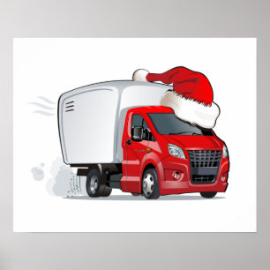 Cartoon greeting Christmas card Poster