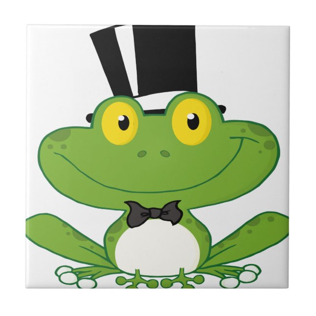 Cartoon Groom Frog Character Tile (Front)