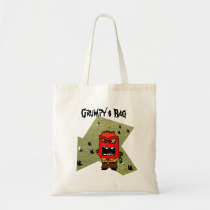 Cartoon Grumpy Lawn Bowler, Tote Bag
