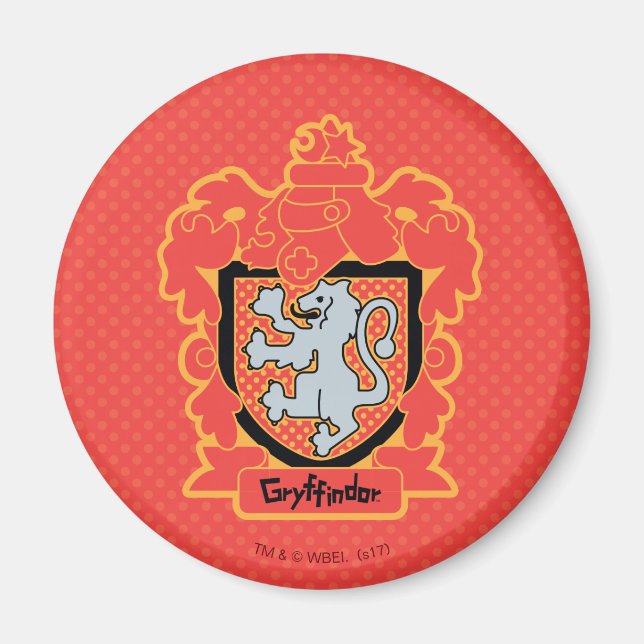 Cartoon Gryffindor Crest Magnet (Front)