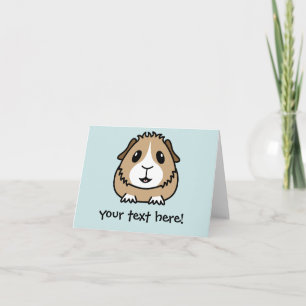 Cartoon Guinea Pig Greetings Card